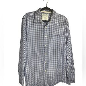 Aeropostale Men's Navy Gingham Shirt